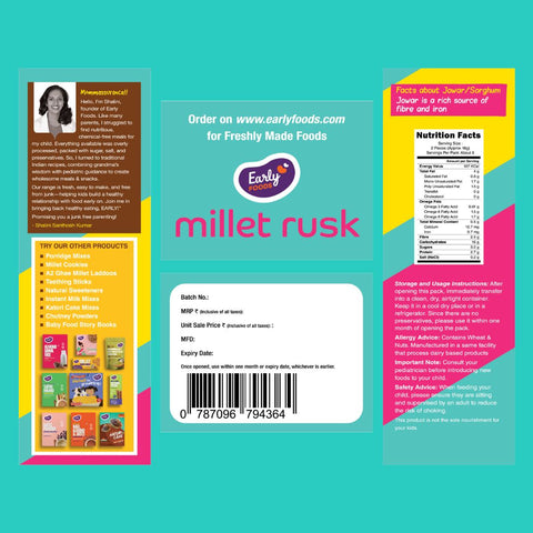 Chota Pack - Pack of 2 Ragi & Jowar Rusk