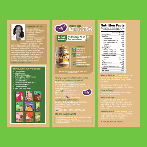 Ajwain & Jeera Teething Sticks