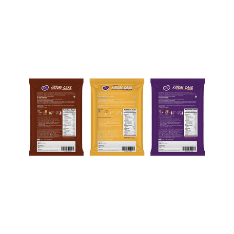 Trial Packs - Combo of 3 Katori Cake Mixes(Dry Fruits, Ragi Choco & Jowar Sesame)