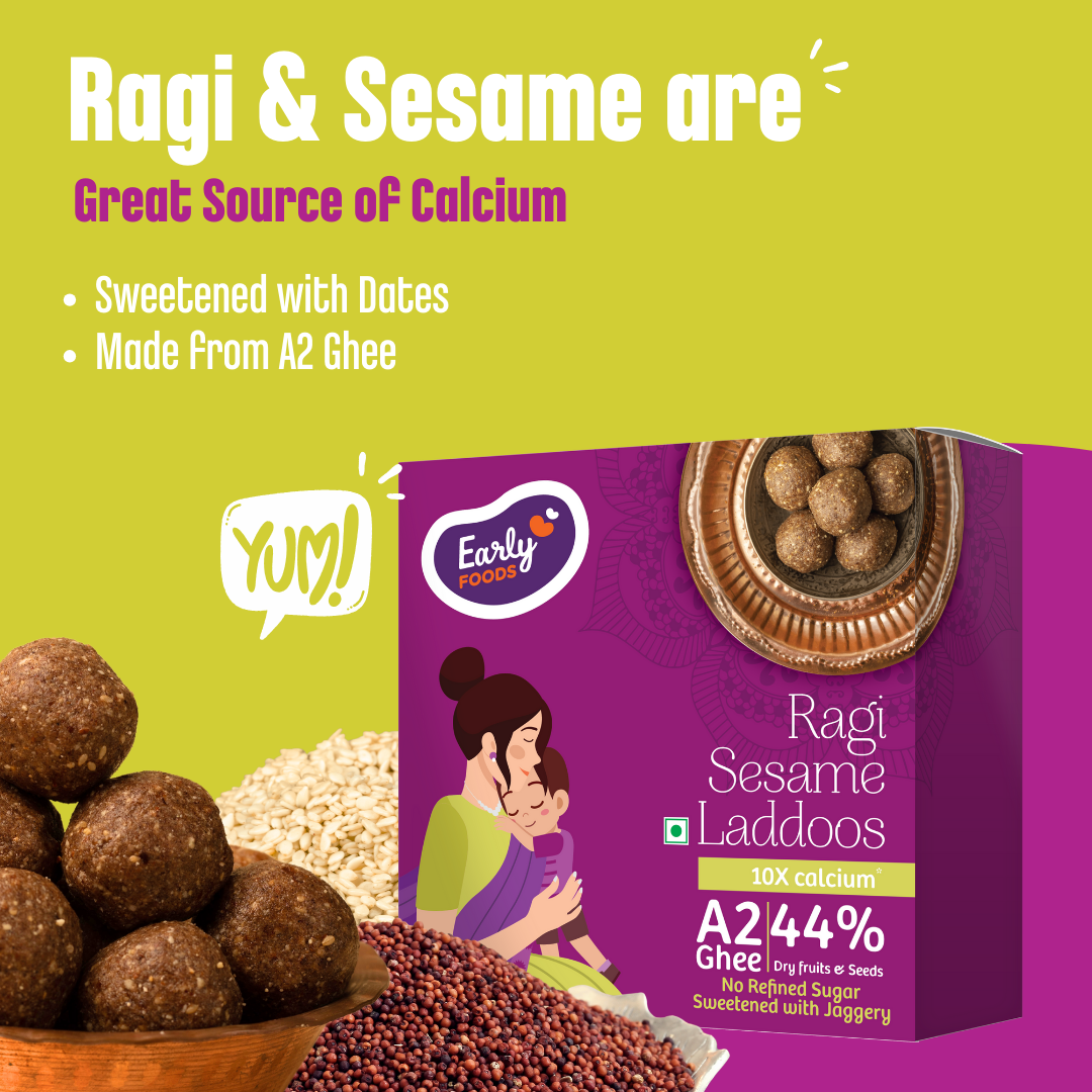Ragi Sesame A2 Ghee Laddoos – Early Foods Private Limited