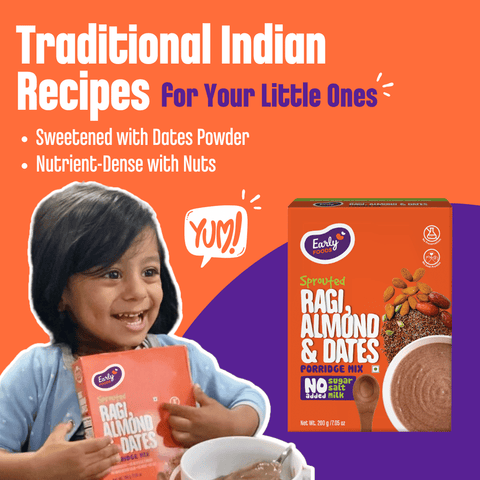 Sprouted Ragi Almond Date Porridge Mix