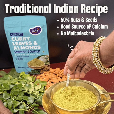 Curry Leaves & Almonds Chutney Powder