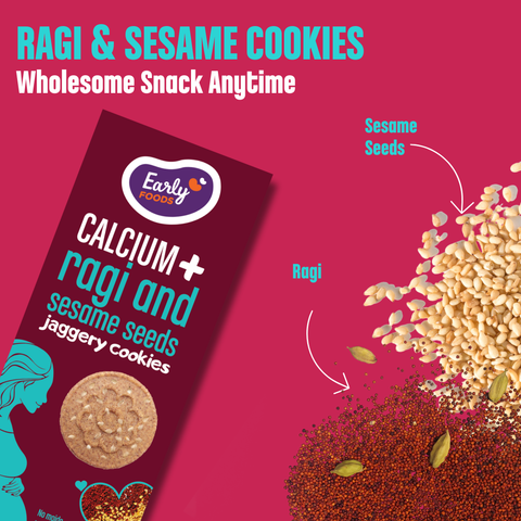 Ragi Sesame Jaggery Cookies