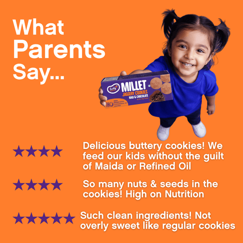 Ragi and Choco Jaggery Cookies