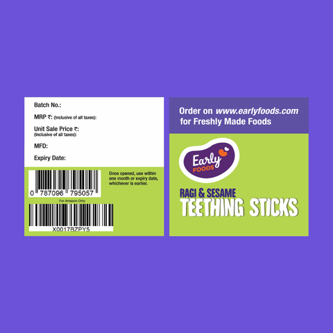 Ragi & Sesame Teething Sticks
