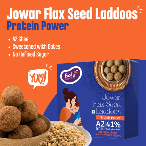 Jowar Flax Seeds A2 Ghee Laddoos