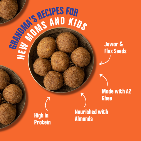 Jowar Flax Seeds A2 Ghee Laddoos