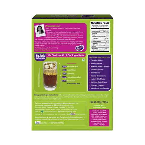 Sprouted Ragi Makhana Porridge Mix