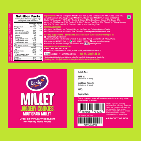 Multi-grain Millet Jaggery Cookies