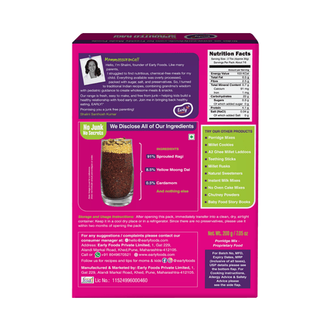 Moong & Sprouted Ragi Porridge Mix