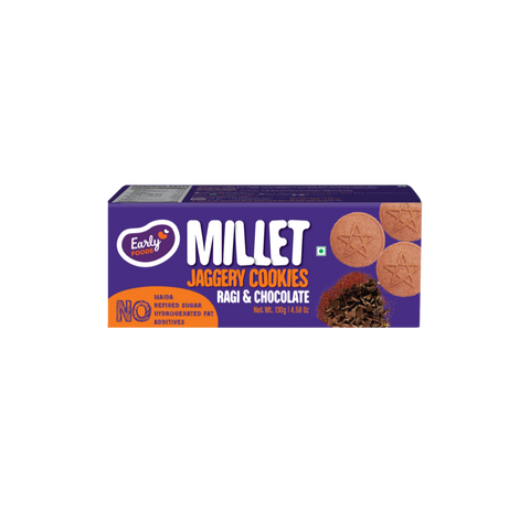 Ragi and Choco Jaggery Cookies