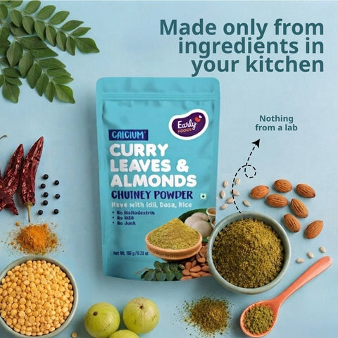 Curry Leaves & Almonds Chutney Powder