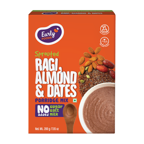 Sprouted Ragi Almond Date Porridge Mix
